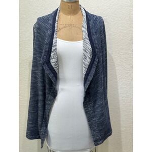 Lucky Lotus California Softest Knitwear Blue Textured Cardigan‎ Sweater M